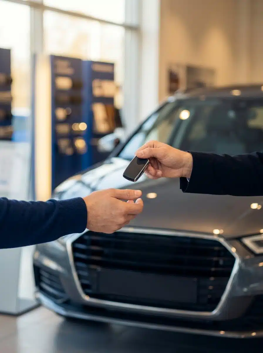 Remise des clés d'un véhicule neuf au Garage Brender à Lausanne