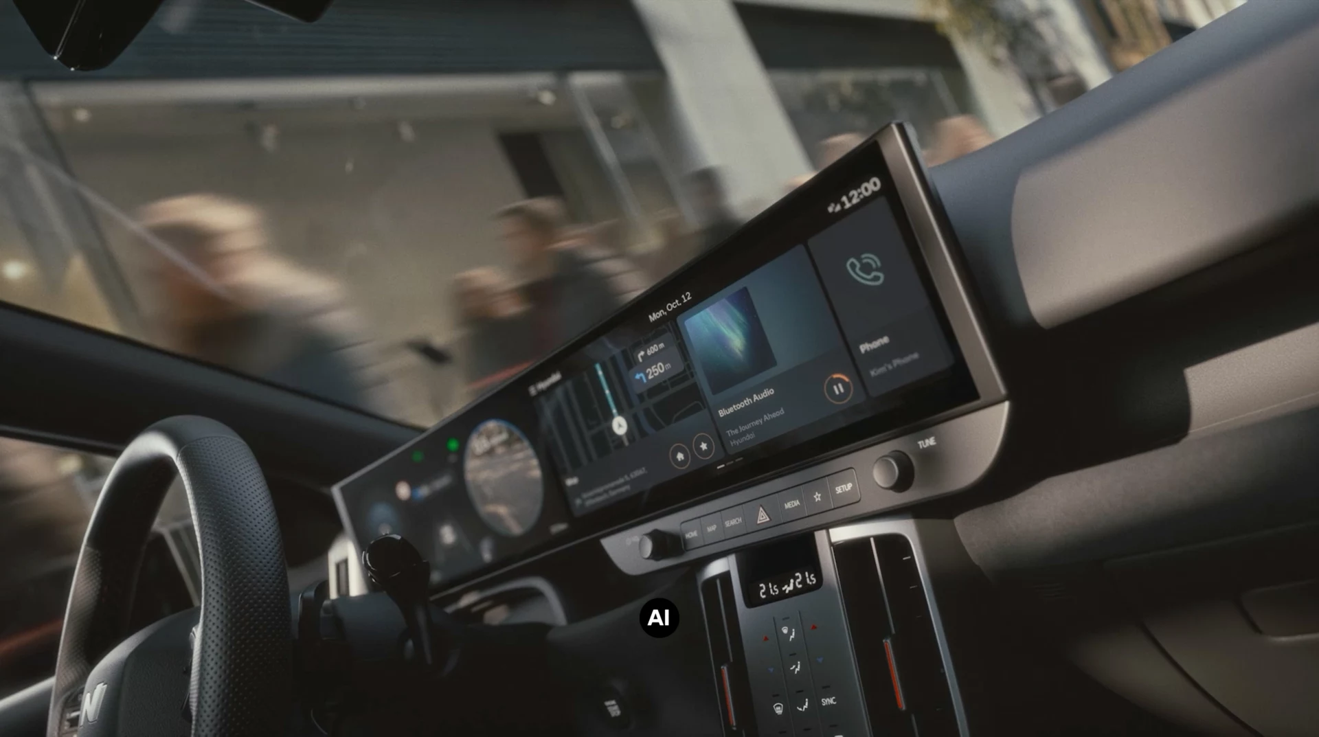 Écran panoramique incurvé du nouveau Hyundai BAYON